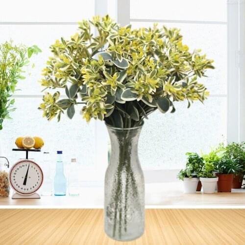 1pc Milan Artificial Flowers Green Plants Home Garden Decoration Fake Flowers