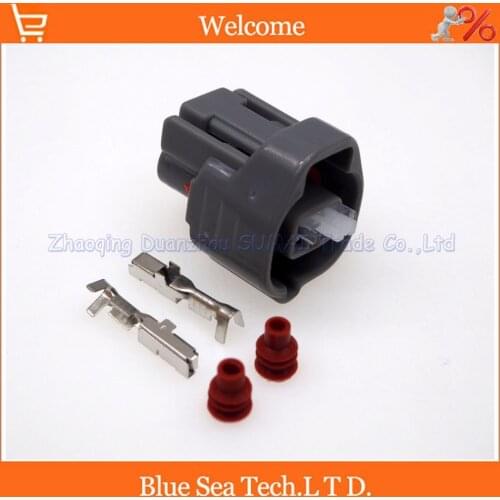 10 sets 2 Pin 2.2m female Auto Oil nozzle plug, Car waterproof connector for Toyota,Honda,Nissan car