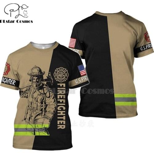 2020 New Fashion Men hoodie 3D Printed FireFighter Firemen t shirt tees shorts sleeve Apparel Unisex cosplay casual streetwear-3