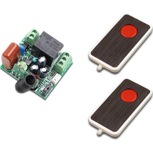 AC 220V 1CH RF Wireless Remote Switch Mini Relay Receiver Light Lamp LED SMD ON OFF Switch Wireless 10A Receiver & 2Transmitter