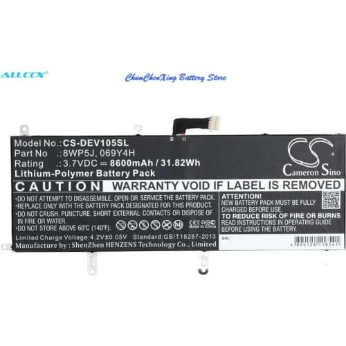Cameron Sino 8600mAh Battery 069Y4H, 8WP5J for DELL Venue 10 5000, Venue 10 5050