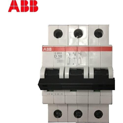 ABB Miniature Circuit Breaker S203 3P TYPE D 1A 2A 3A 4A 6A 10A 16A 20A 25A 32A 40A 50A 63A