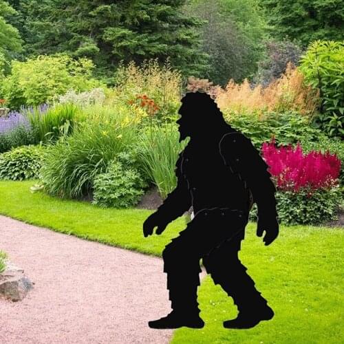 Bigfoot Garden Decor Sasquatch Silhouette Yard Stake Acrylic Gorilla Insertion Decor Chimpanzee Garden Yard Lawn Decor