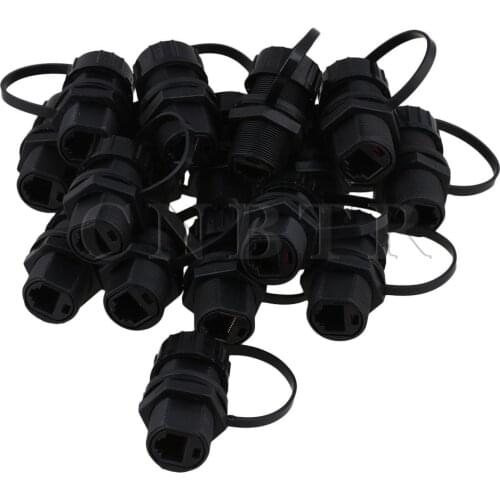 BQLZR 50x Ethernet LAN RJ45 Jack to Jack Waterproof Connector M20 Stable Signal