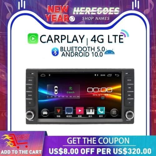 Carplay DSP Android 10 Car DVD Player 4G LTE GPS Navigation Car radio autoradio For Toyota Corolla Vitz Echo VIOS HILUX Terios