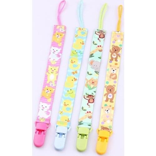 1pc Hot Baby Pacifiers Nipples Clip Chain Infant Child Cuddly Plush Soother Chain Chupetas Animal Dummy Holder Para Bebe Teether