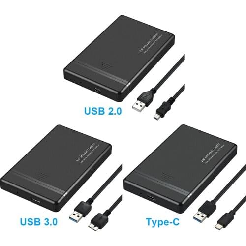 2.5 inch USB 2.0/3.0 to SATA HDD Case External 5Mbps SSD Hard Drive Enclosure Aluminum SATA Serial Hard Disk Box USB2.0/3.0