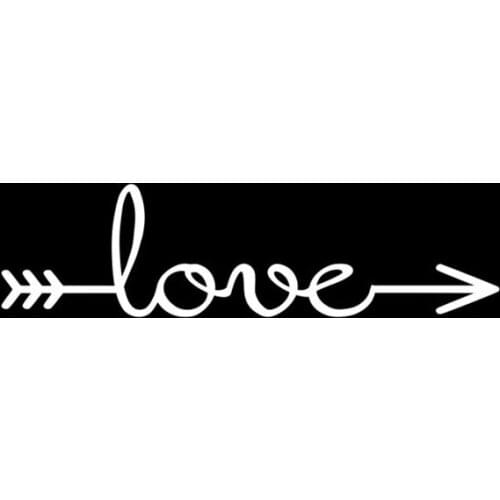 Black/Sliver Love Arrow Stickers Creative Car Sticker waterproof decals Car Styling Accessories Window Decor sS950