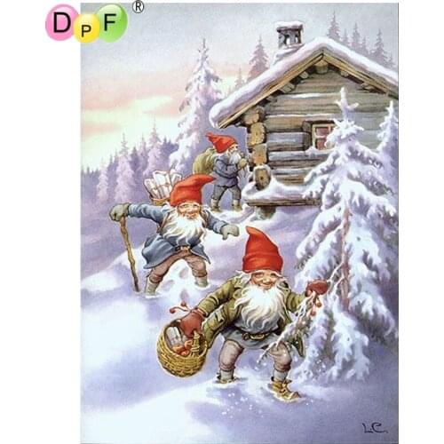 DPF DIY The dwarfs in the snow 5D square diamond painting cross stitch crafts diamond embroidery home decor diamond mosaic kit