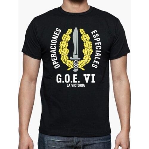 GOE VI Mod.1 Spanish Legion La Victoria Special Operations Emblem T-Shirt. Summer Cotton O-neck Mens Short Sleeve T-Shirt New