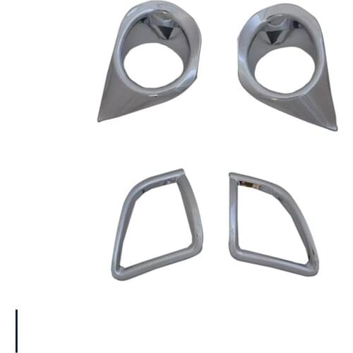 Chrome Rear Front Fog Light Lamp Frame Cover For Peugeot 2008 2014-2019 Sticker Decoration Trim Accessories