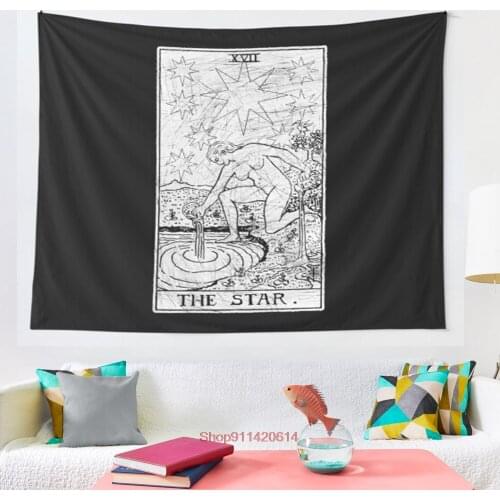 The Star Tarot Card Major Arcana fortune telling occult tapestry Wall Hanging Tapestry for Home Dorm Fantasy Decor