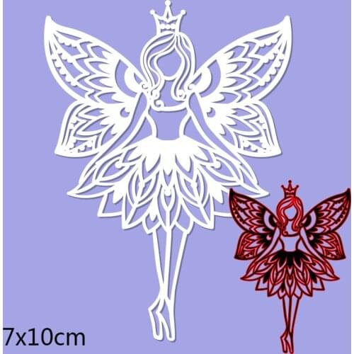 Crown Butterfly Girl Metal Cut Dies Stencils for Scrapbooking Stamp/Photo Album Decorative Embossing DIY Paper Cards
