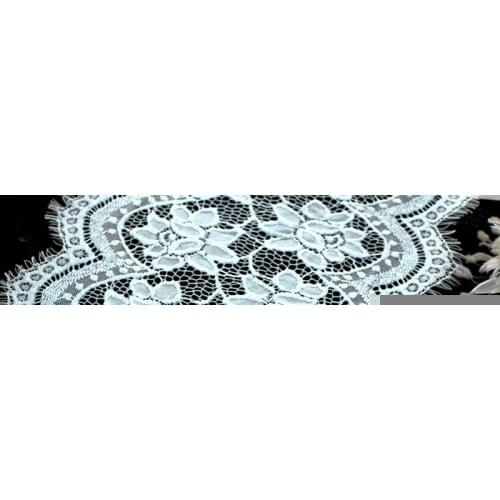 Soft skin-friendly black white eyelash lace wedding dress decoration skirt lengthening home accessories