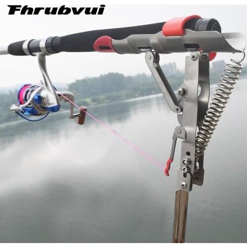 New Foldable Automatic Double Spring Angle Fishing Pole Tackle Bracket Anti-Rust Steel Fishing Bracket Rod Holder Fish Tackle