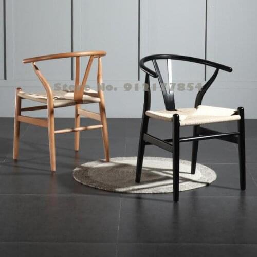 New Chinese Style Y Chair Solid Wood Chair Back Chair Wooden Chair Official Hat Chair Book Table Circle Chair Household Taishi C