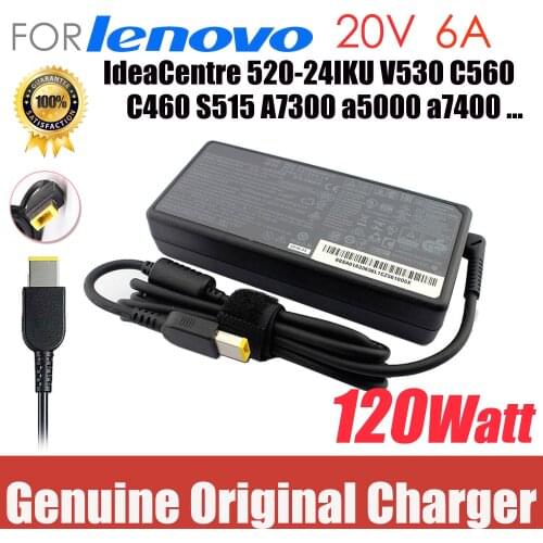 Original 20V 6A ac adapter for Lenovo IdeaCentre 520-24IKU V530 C560 C460 S515 A7300 a5000 a7400 all-in-one pc power supply