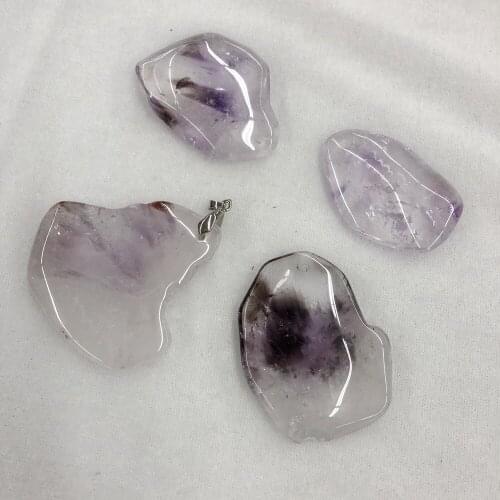 Wholesale Mixed 10pcs Amethyste Quartz Purple Crystal Pendant,Suit Gem Stone Jewelry Necklace,Approx 40-50mm