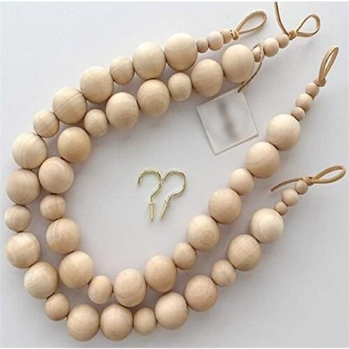 INS Hanging Wooden Curtain Holdback Curtain Tiebacks