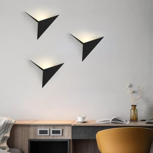 Nordic Simple Triangle Shape LED Wall Lamp Modern Style Indoor Wall Light Living Room Lights LED 3W AC85-265V Indoor Lighting