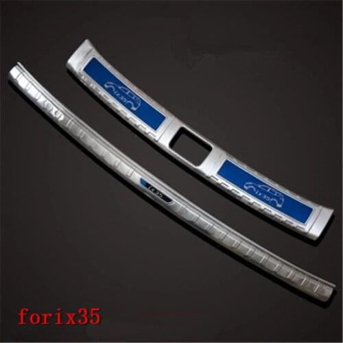 Stainless Steel Rear Bumper Protector Sill Trunk Tread Plate Trim For Hyundai ix35 2018 Car styling