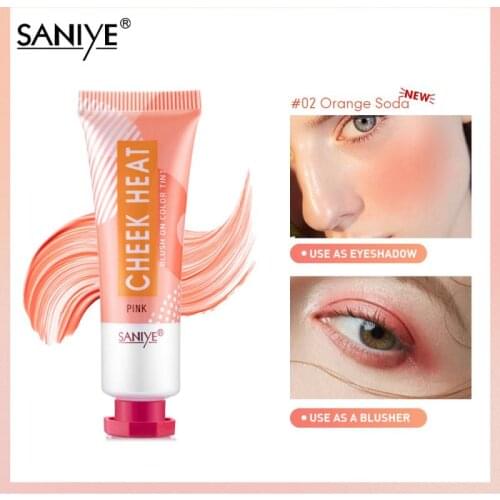 Face Blusher Peach Orange Cream Makeup Liquid Blush Palette Cheek Contour Blush Cosmetics Blusher Korean Makeup Rouge Tint Blush