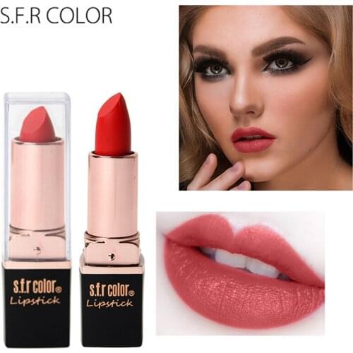 12 Colors Long Lasting Waterproof Matte Lipstick Women Nutritious Moisturizer Velvet Lip Gloss Nude Lips Makeup Cosmetic