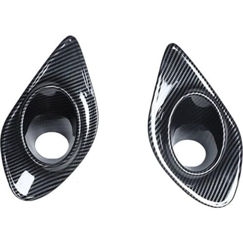 Carbon Fiber ABS for Dodge Charger 2015-2021 Front Fog Light Lamp Cover Trim Guard Protector Frame Car Accessories,2 Pcs