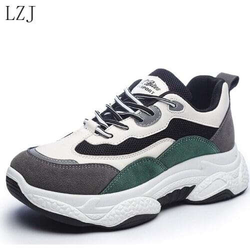 Womens Sneakers Shoes 2019 Spring and Autumn New Womens Casual Shoes Mesh Wild Shoes Travel Shoes Color Matching Womens Shoes