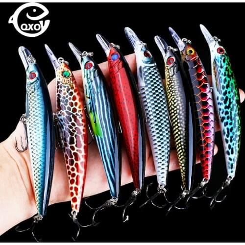 QXO 11CM/13g Hard Bait With Fishhooks Pike Lure Fish Tackl Goods For Sea Fishing Swimbait Wobbler Accessories Minnow