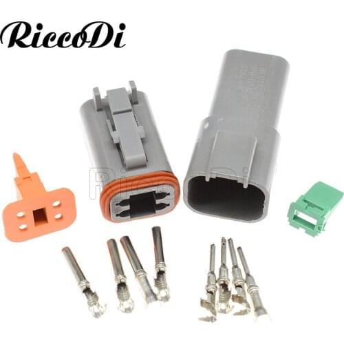 1-20 Sets Deutsch DT Series Male Female 4 Pin Waterproof Electrical Wire Connector Plug Kit 22-16AWG DT06-4S DT04-4P