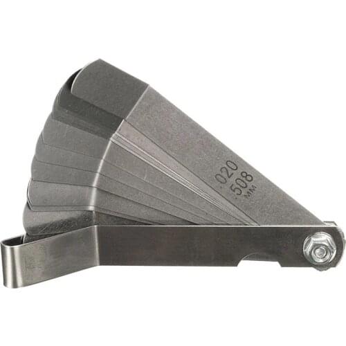 16 Blades Feeler Gauge Metric Gap Filler 0.127-0.508mm Gage Measurment Tool For Engine Valve Adjustment