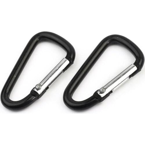 2pcs Carabiners Aluminum Alloy D Carabiner Spring Snap Clip Hooks Keychain Climbing carabiner for keys camping Hiking tools