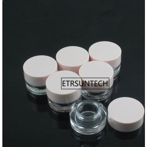 4g Pink Lid Empty Cosmetic Eyeshadow Cream Jar Small Cream Jar Cosmetic Cream Gel Refillable Container F20171309