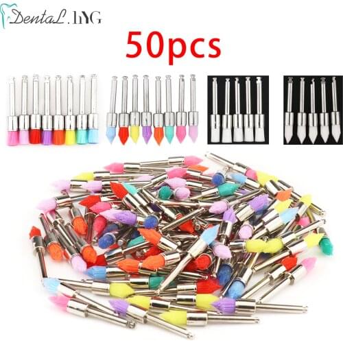 50Pcs Dental Polisher Prophy Nylon Latch Small Flat Sharp Polishing Prophylaxis Brushes Dental Lab Dental Care Brush Accessory