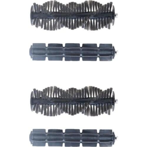 For X5S)Accessories for LIECTROUX Robot Vacuum Cleaner,Roller brush(with ring)*2pcs ,Fur(with ring) Brush*2pcs