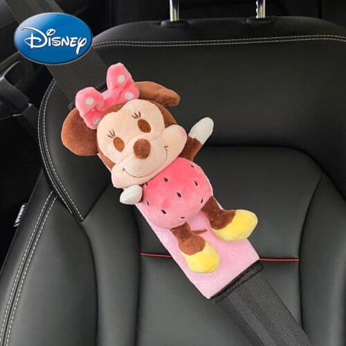 Disney Minnie Mickey Donald Duck Cartoon Cute Couple Car Seat Belt Shoulder Cover Four Seasons Universal Anti-stroke