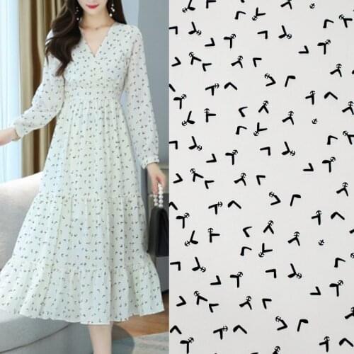 Black Anchor On White Digital Printing Fabric For Dress Tissus Au MÈTre Telas Algodon Estampadas Sewing Ткань Для Шитья