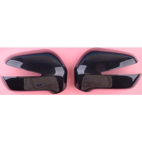 2pcs Door Side Rearview Mirror Cover Trim Cap Black Carbon Fiber Style Fit For Honda Civic 8th 2006 2007 2008 2009 2010 2011
