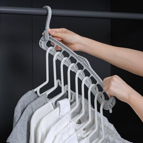 HOT Multi-port Clothes Coat Hangers Closet Organizer Plastic Curve Drying Racks Baby Drying Racks Storage Rack Wholesale