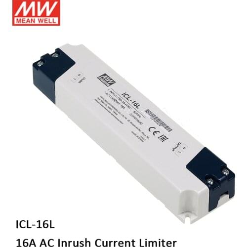 MEAN WELL ICL-16L Linear type Terminal Block mounted 16A AC Inrush Current Limiter to reduce the high starting current