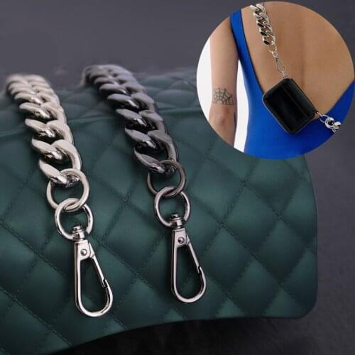 Metal Bag Chains Women Bags Parts Long Purse Chains Handbag Wrist Straps High Quality Bags Accessories Replacement DIY Straps