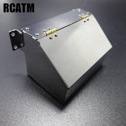 Model Truck Stainless Steel Tool Box Side Hanging Multi-purpose Sundries Box For 1/14 Tamiya RC Truck car SCANIA R620 ACTROS MAN