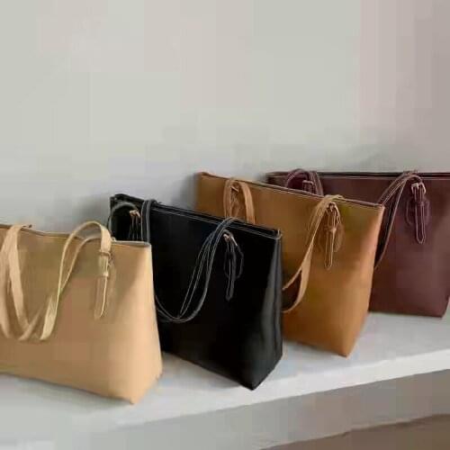Fashion Solid Color Pu Multifunctional Zipper Retro Square Bag, 2021 Popular Shopping Armpit Womens New One Shoulder Handbag