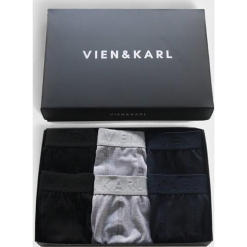 Mens Black Gray Navy Blue 6-Box Boxer Shorts With Plain Lycra