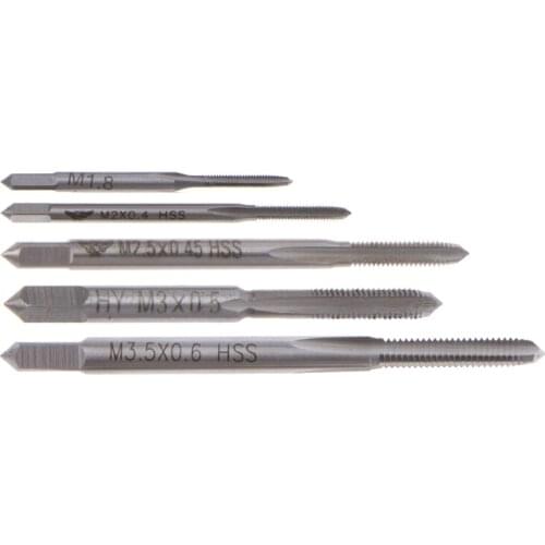 10Pcs M1 To M3.5 Machine Hand Tap Set HSS Thread Wire Tapping Threading Taps