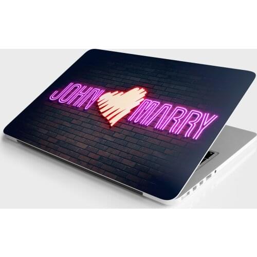 Sticker Master Customize Neon Love Name Universal Sticker Laptop Vinyl Sticker Skin Cover 10 12 13 14 15.4 15.6 16 17 19 "Inc