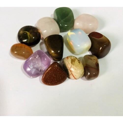 Wholesale mixed 10pcs/lot Natural Gem Stone Crystal Tumbled Healing Stone,Polished Tumbled Loose Stones Gems 20-25mm