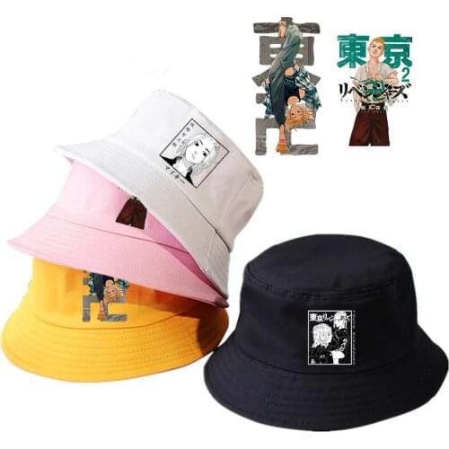 Tokyo Revengers Summer hat Anime Printing Style Women Men Panama Bucket Hat Cap The Design Flat Visor Harajuku Fisherman Hat