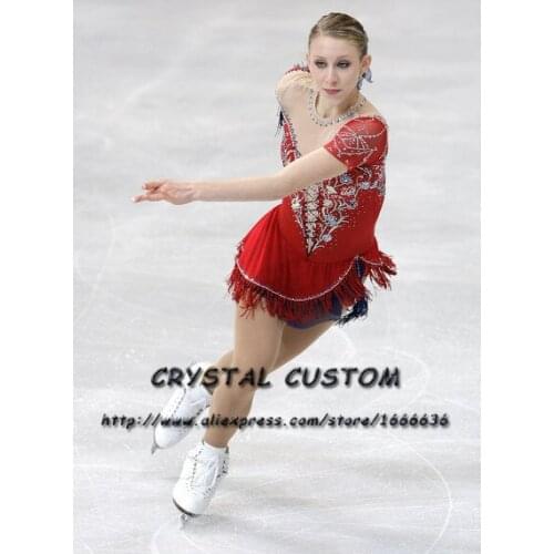 Figure Skating Dress For Girls Graceful New Brand Ice Skating Dresses For Competition Customized DR3911